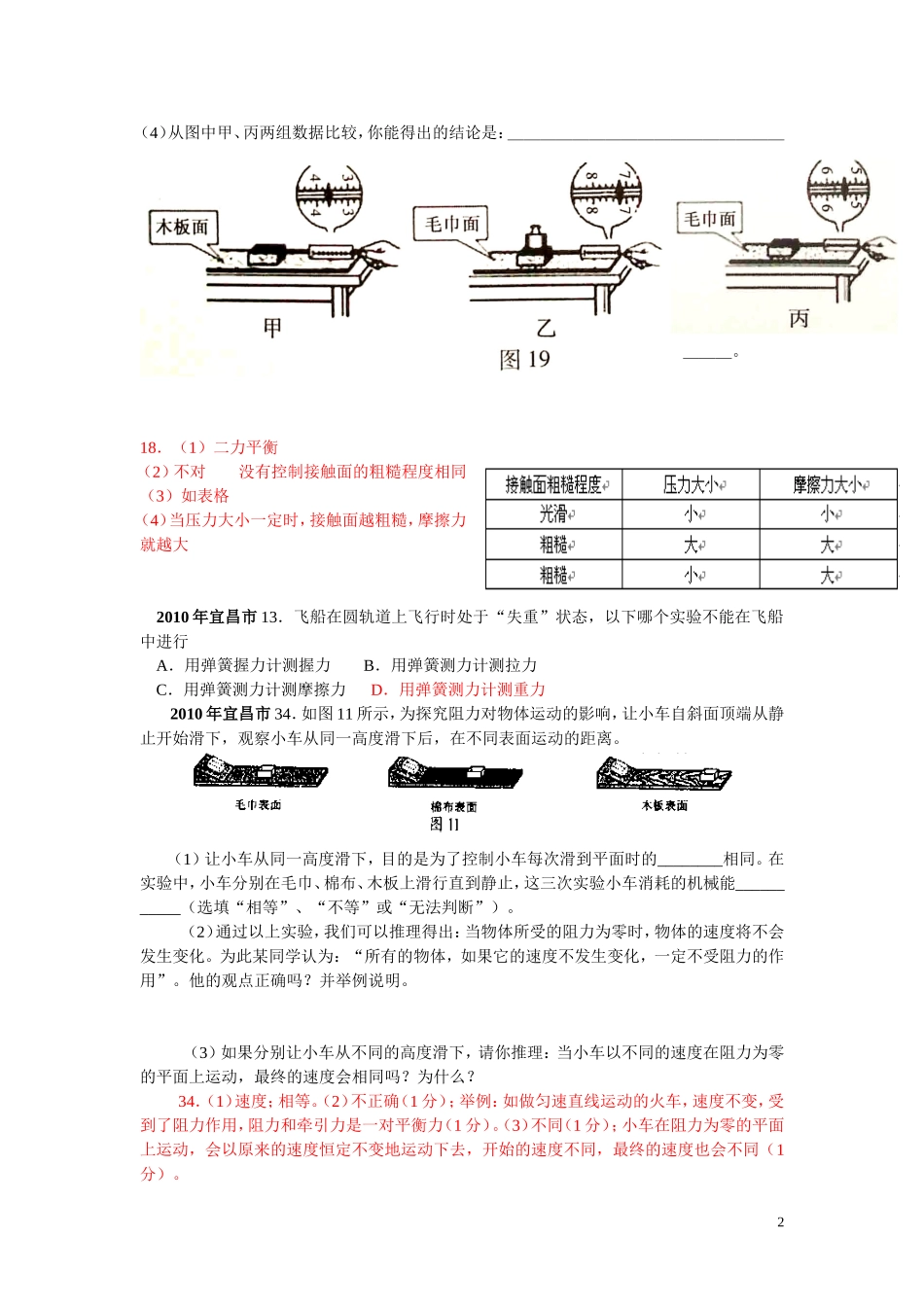 2010年中考物理-110份分类汇编-第八章力-苏教版_第2页