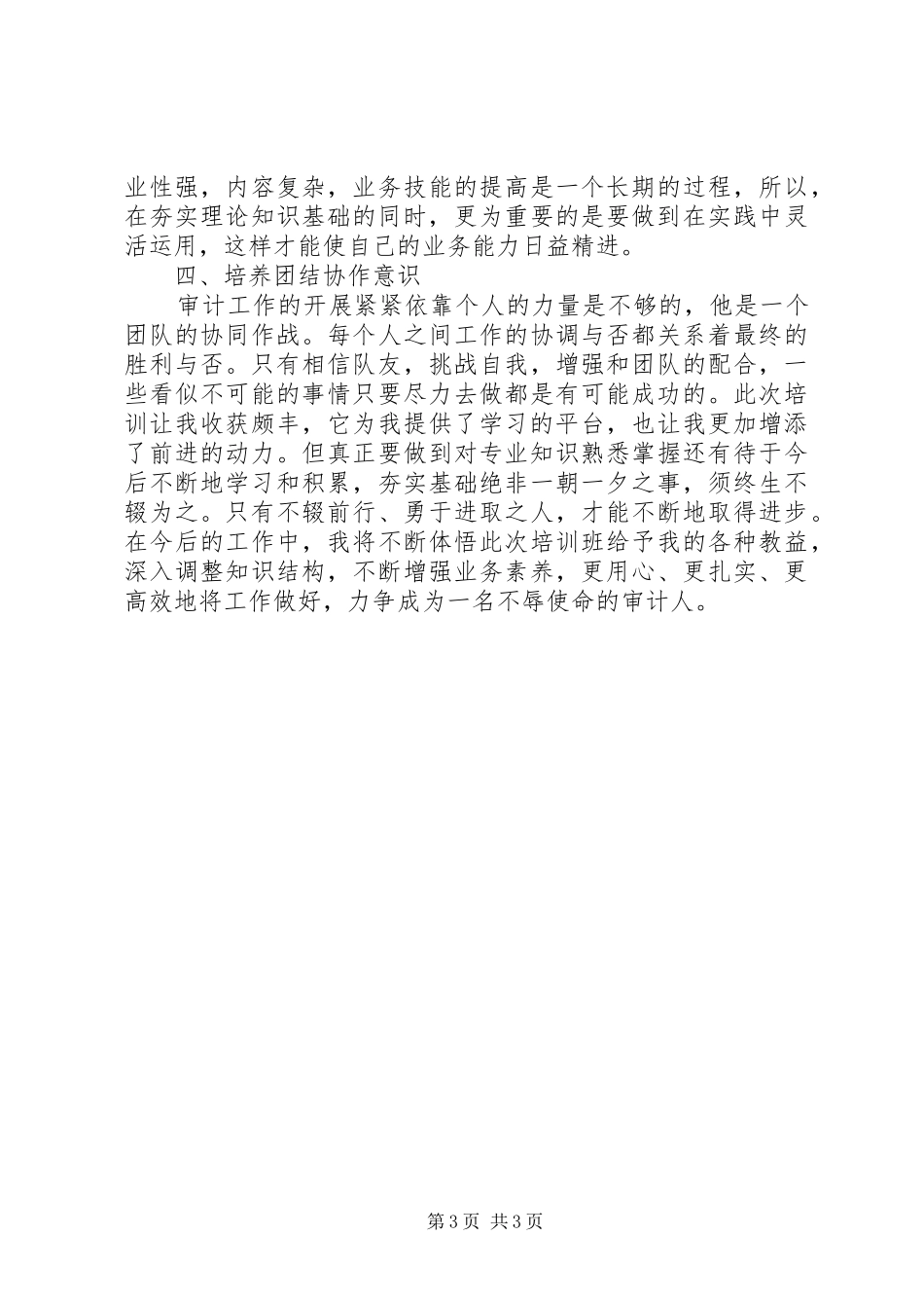 新进审计人员学习体会心得_第3页