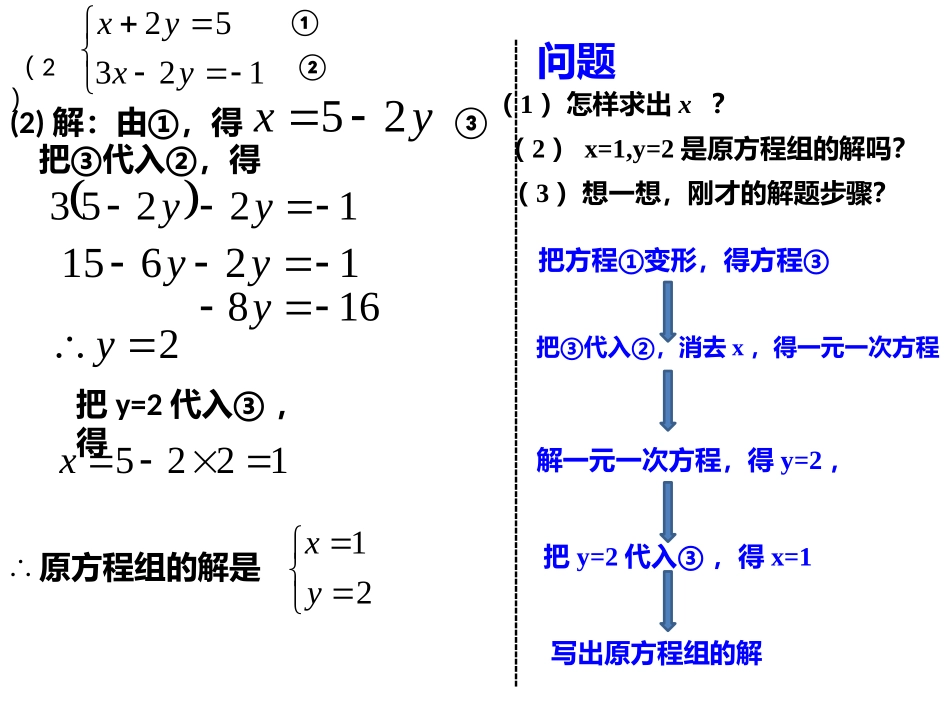 《二元一次方程组的解法—代入消元法》(第一课时)_第3页