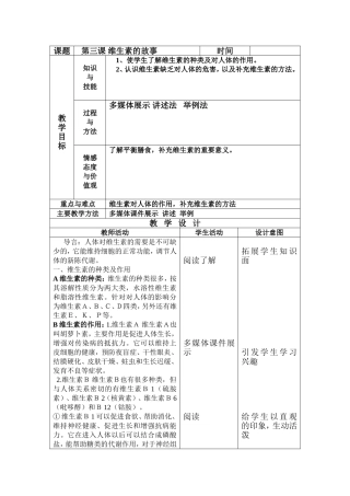维生素的故事