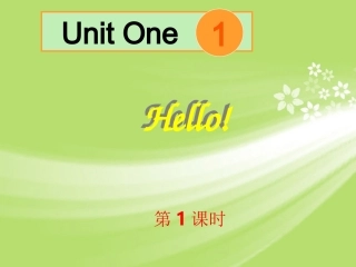 Unit1Hello第一课时