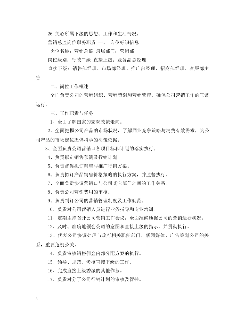 销售总监岗位职责 _第3页
