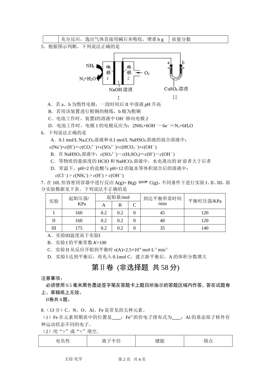 2012一责任区适应性化学试题（定稿)_第2页