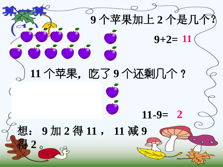 一年级数学下册第二单元：20以内的退位减法2.5-单元总结第一课时课件_第3页