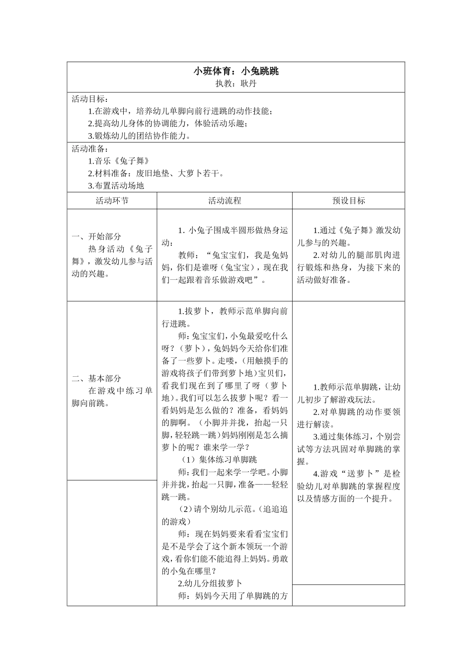 小班体育：小兔跳跳_第1页