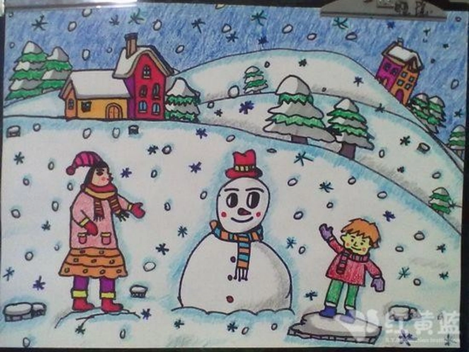 中班艺术活动冬天的图画PPT_第2页