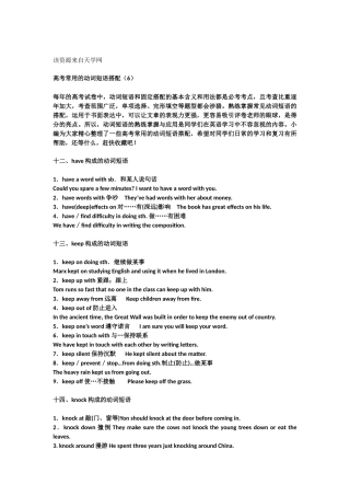 高考常用的动词短语搭配（6）MicrosoftWord文档