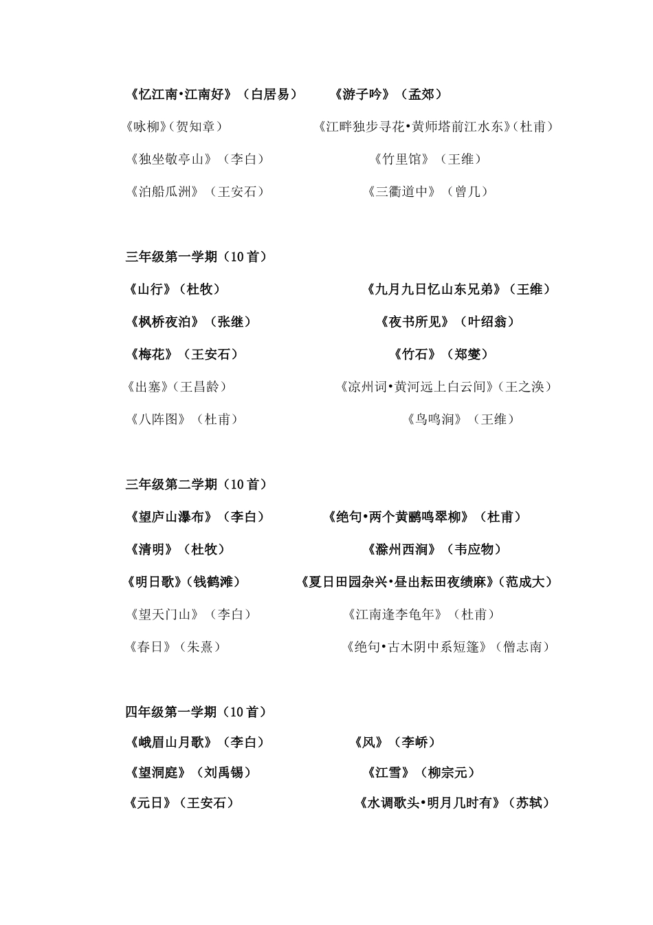 小学诵读古诗词_第2页