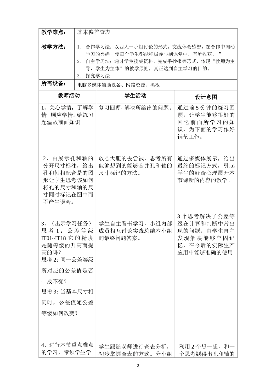 《公差与偏差国家标准》教学案孙铭_第2页