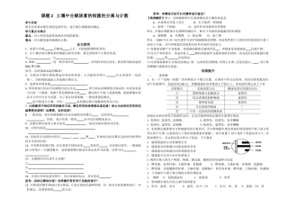 导学案——土壤中分解尿素的细菌的分离