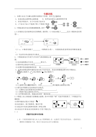 陕西省西安市庆安中学2013届九年级化学上册-专题训练