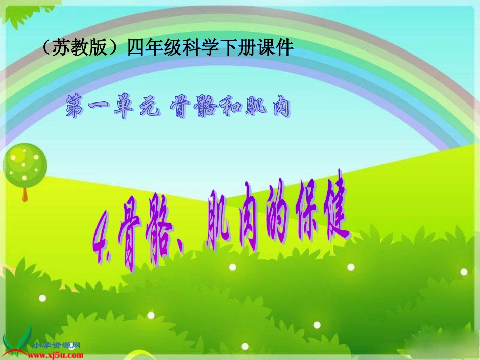 （苏教版）四年级科学下册课件14骨骼肌肉的保健(1)_第1页