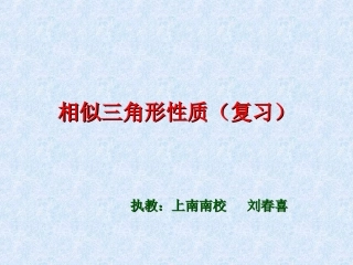 相似三角形性质(复习)