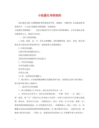 小组量化考核细则 