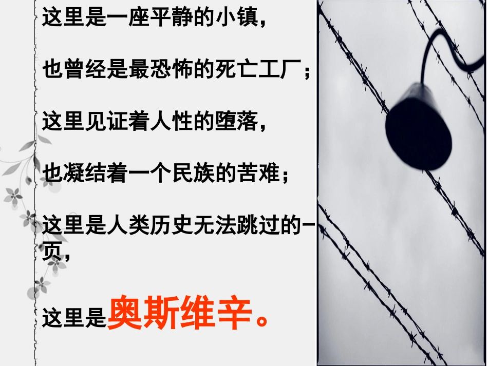 《奥斯维辛没有什么新闻》课件_第1页