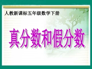 《真分数和假分数》教学课件1