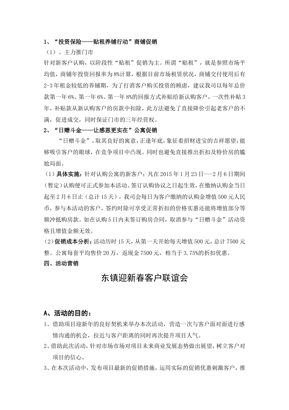 东镇项目春节前阶段性营销方案_第2页