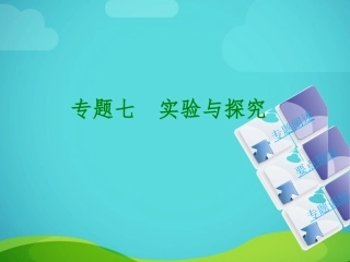 专题七　实验与探究