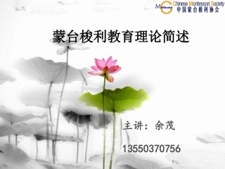 蒙台梭利教育理论简述