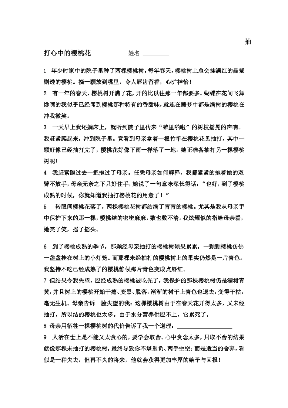 抽打心中的樱桃花_第1页