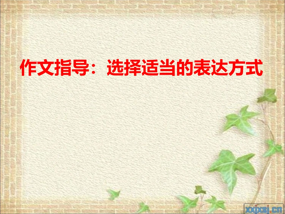 作文选择适当的表达方式_第1页
