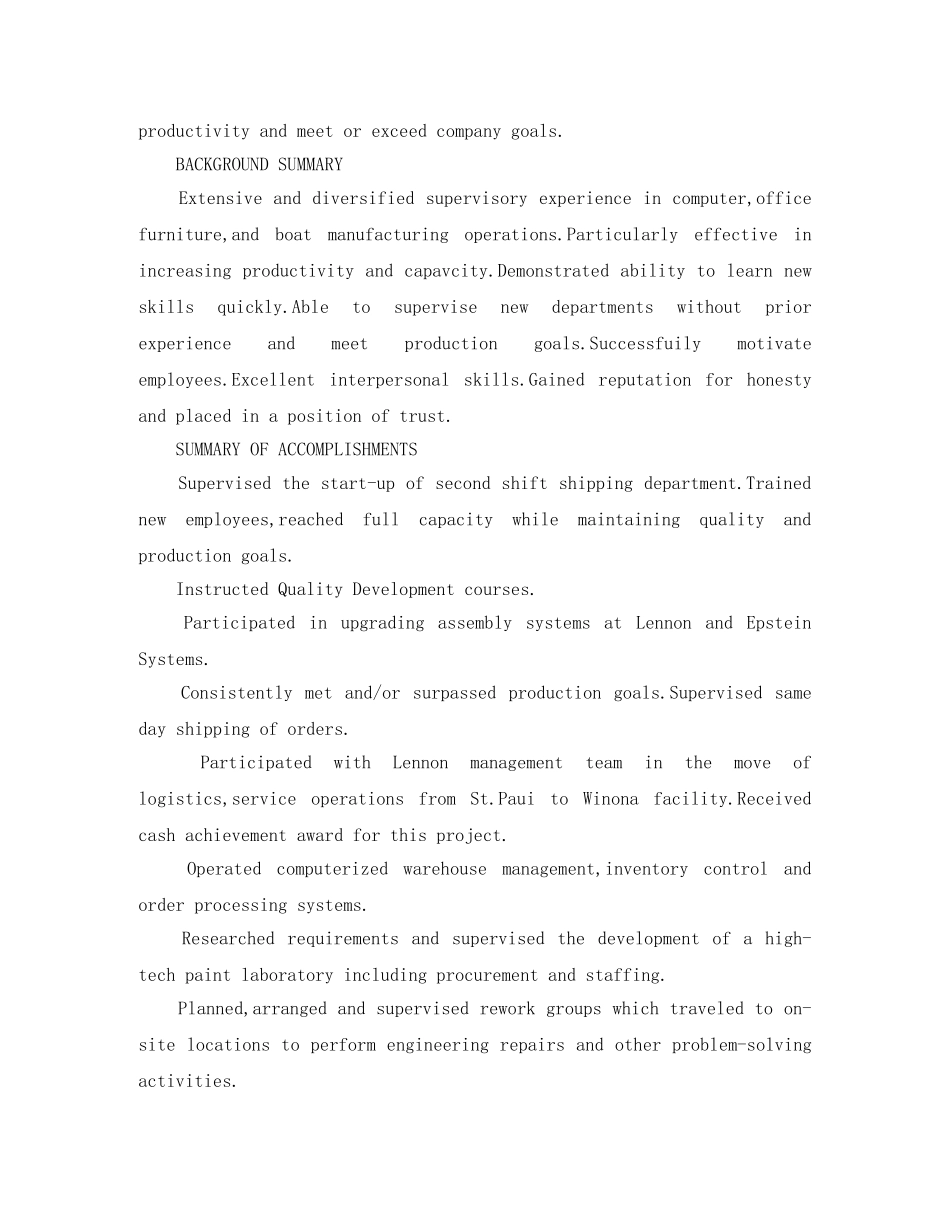 外企求职文简历模板 _第3页