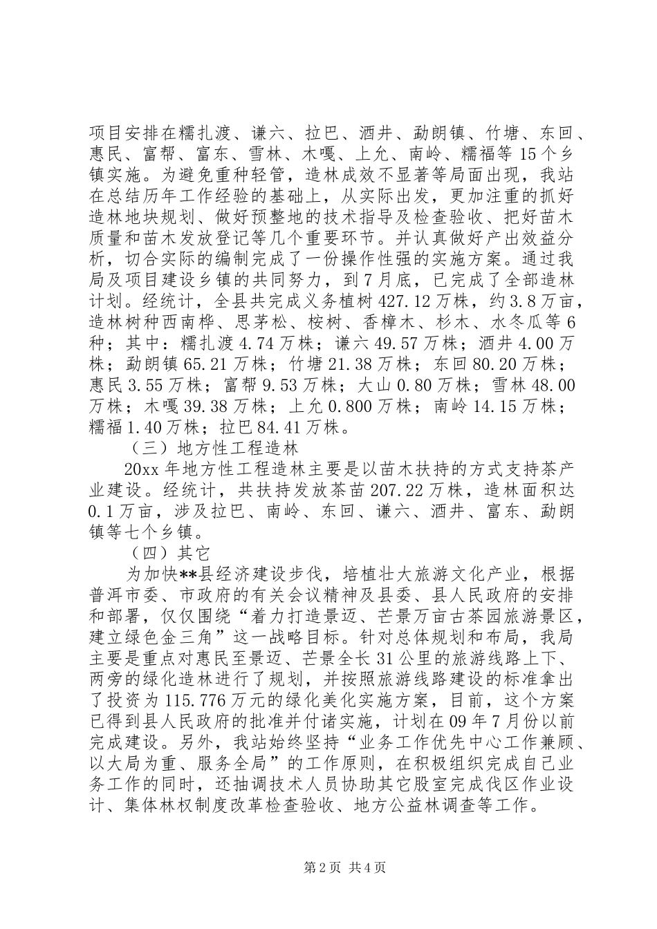 县林业技术推广站工作总结 _第2页