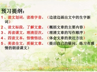 小学四年级语文第四单元单元导读课件