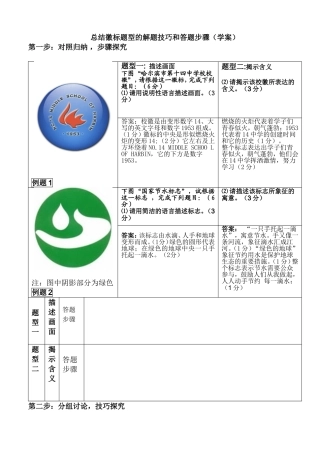 总结徽标题型的解题技巧和答题步骤