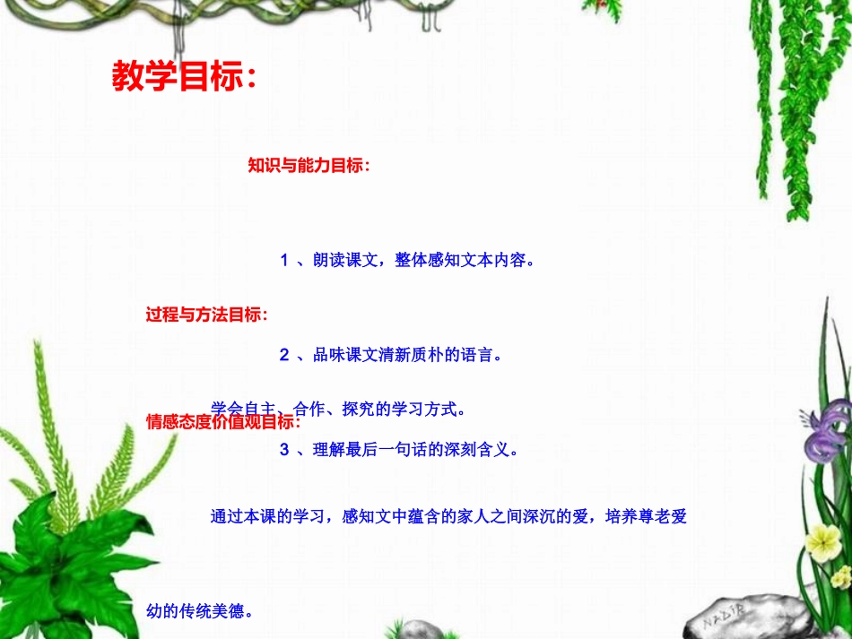 (部编)初中语文人教2011课标版七年级上册让爱住我家----散步_第3页