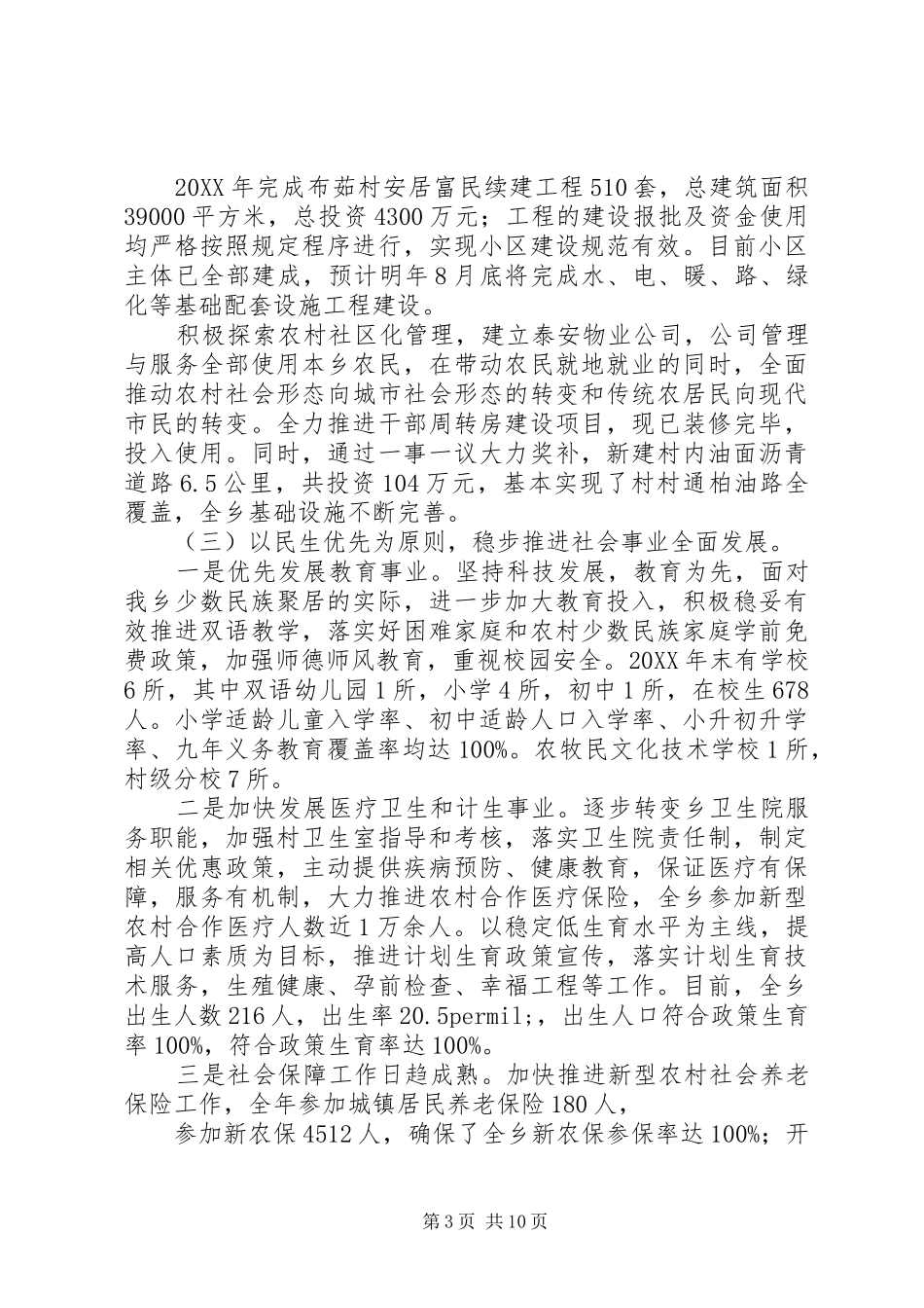 乡202X年年终工作总结_第3页