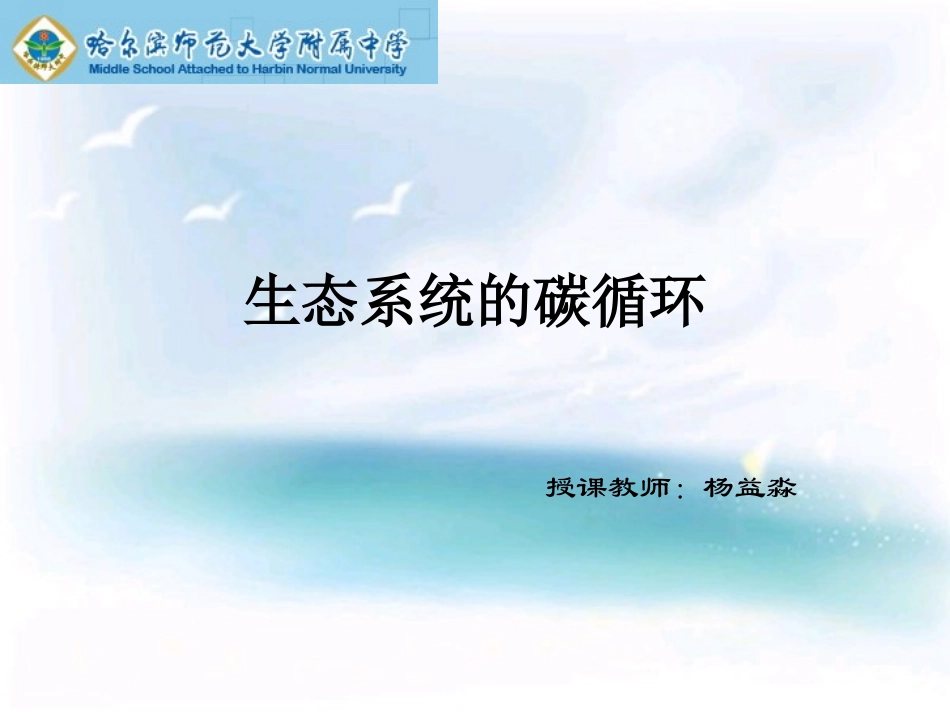 生态系统的碳循环_第1页