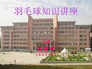 羽毛球知识讲座