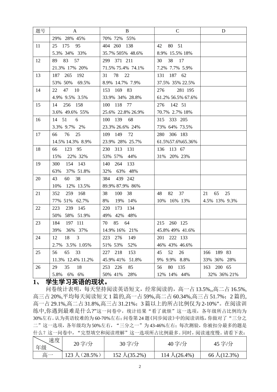 高中英语阅读教学强化量化训练探讨_第2页