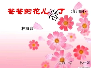 爸爸的花儿落了(冯健云））