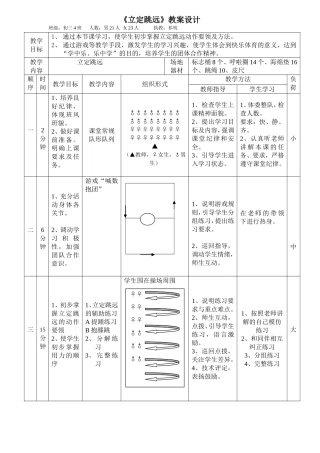 应元初一交流立定跳远教案