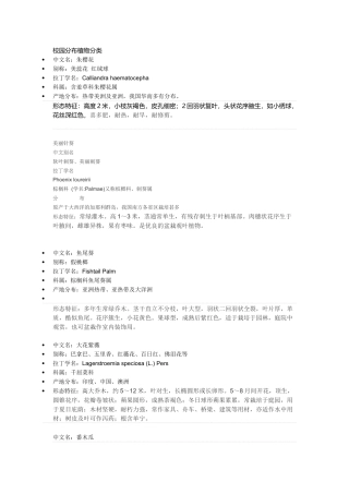 校园分布植物分类