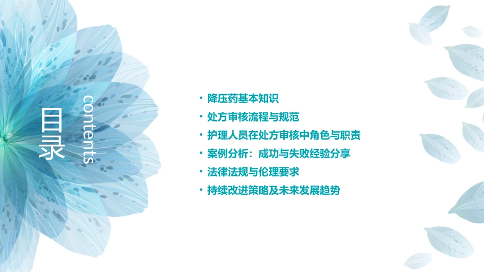 t降压药处方审核护理课件_第2页