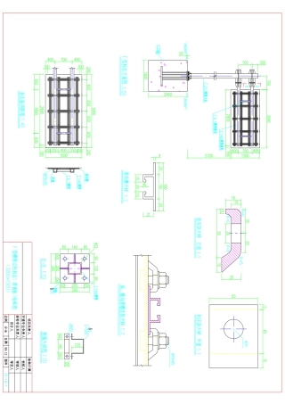F型14号槽钢立柱标志结构图(3000×1500)