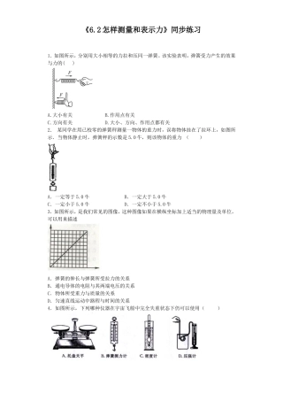 《6.2怎样测量和表示力》同步练习3