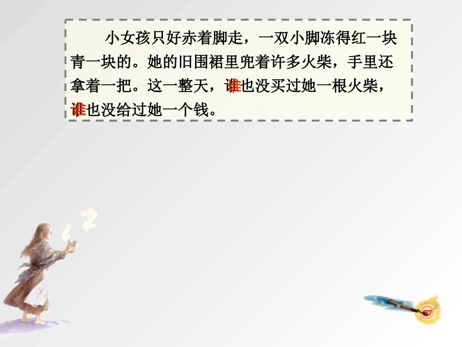 讲课《卖火柴的小女孩》课件_第3页