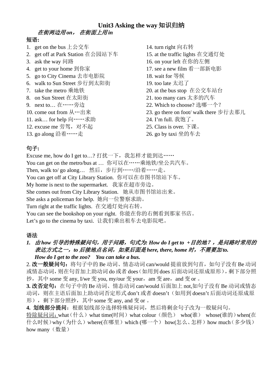 [牛津中小学英语网]Unit3知识点_第1页