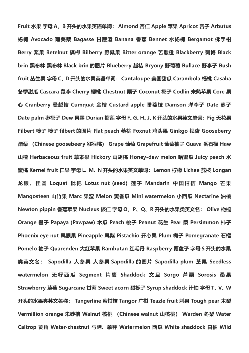 水果(单词)_第1页