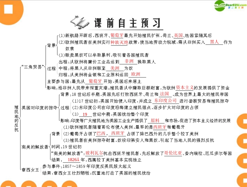 《随堂优化训练》2011年九年级世界历史上册-第五单元-第2课-殖民地的反抗-配套课件-北师大版_第2页