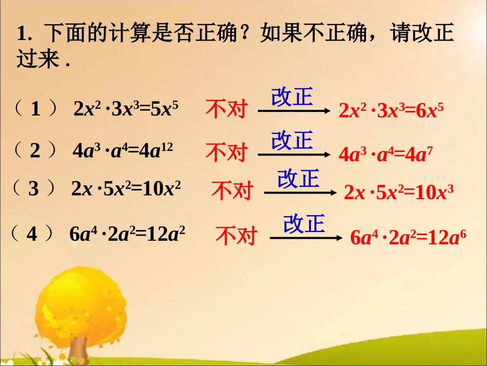 练习1-整式的乘法_第1页