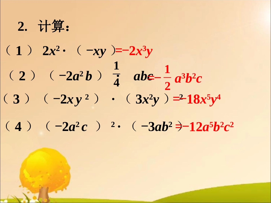 练习1-整式的乘法_第2页