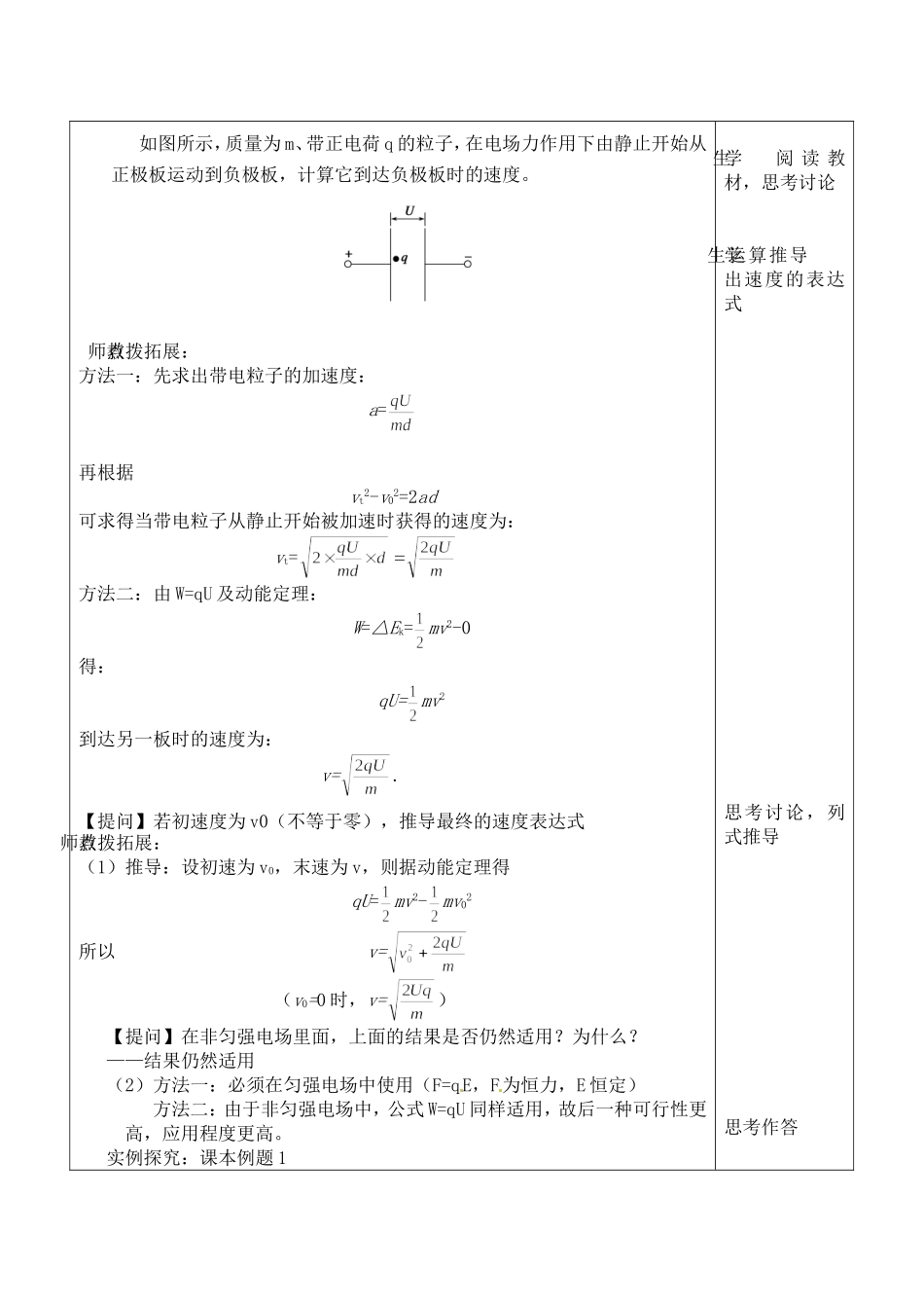 1.9带电粒子在电场中的运动(第1课时)_第2页
