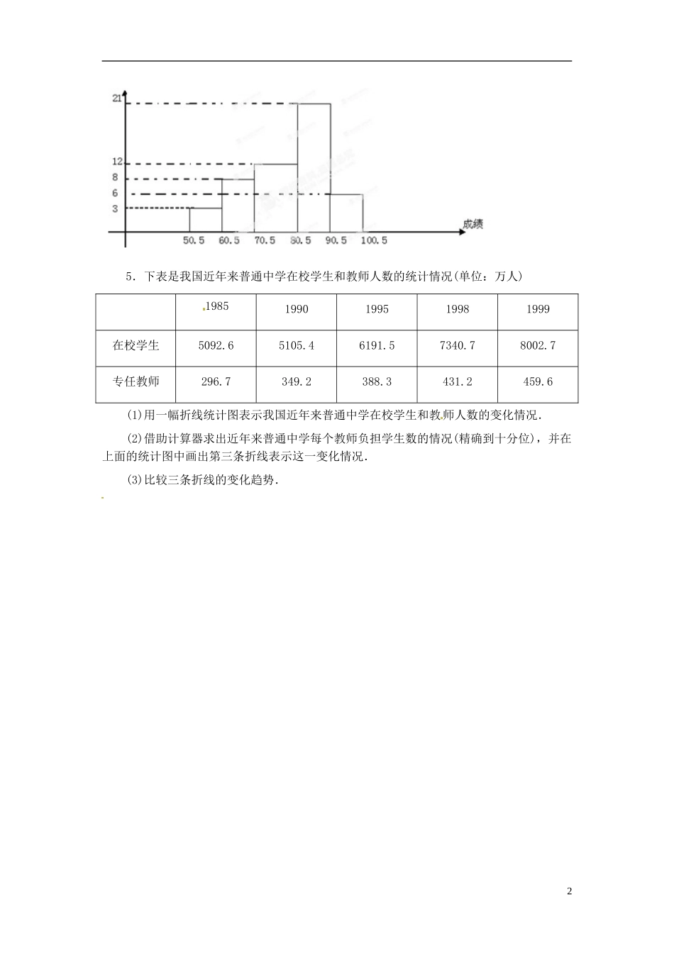 广东省深圳市宝安区上寮学校2011-2012学年七年级数学下学期第8周末作业(无答案)-北师大版_第2页