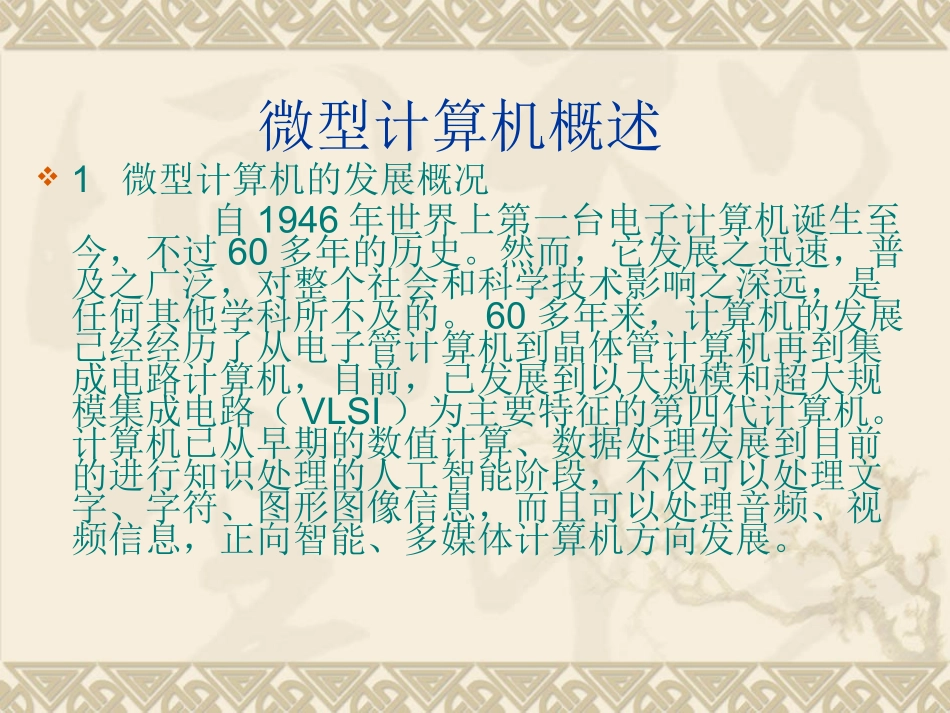 微型计算机概述_第1页
