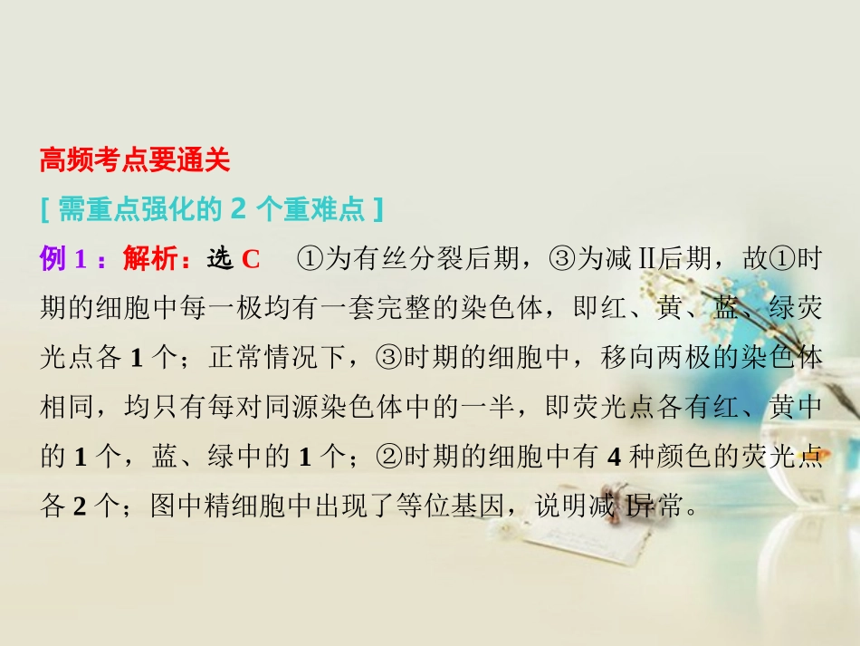 【三维设计】2014版高考生物一轮复习-第四单元-第三讲-减数分裂与受精作用课件-新人教版必修1_第3页